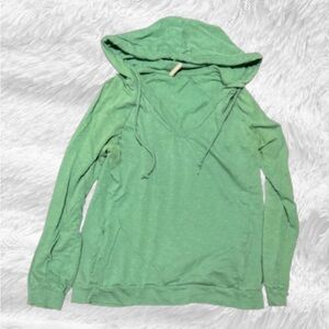 Old Navy hooded long sleeve shirt, green, size Large